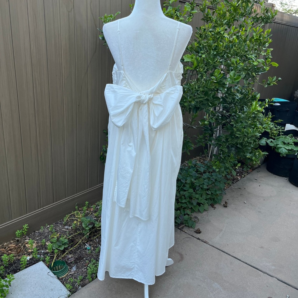 Petal & Pup Alice Bow Back Midi Dress Cotton White size XL NWT - Picture 6 of 9